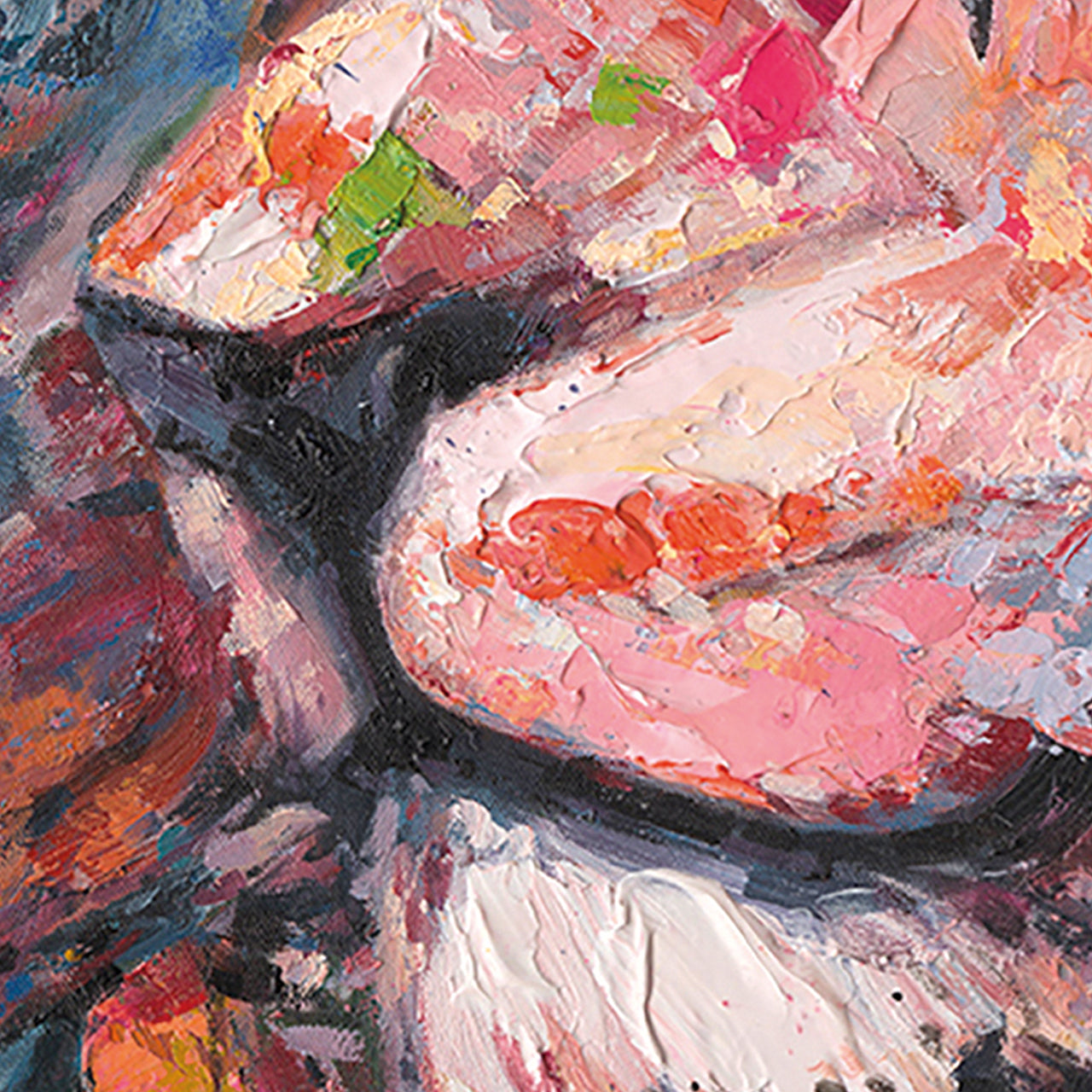 Peinture abstraite Lion
