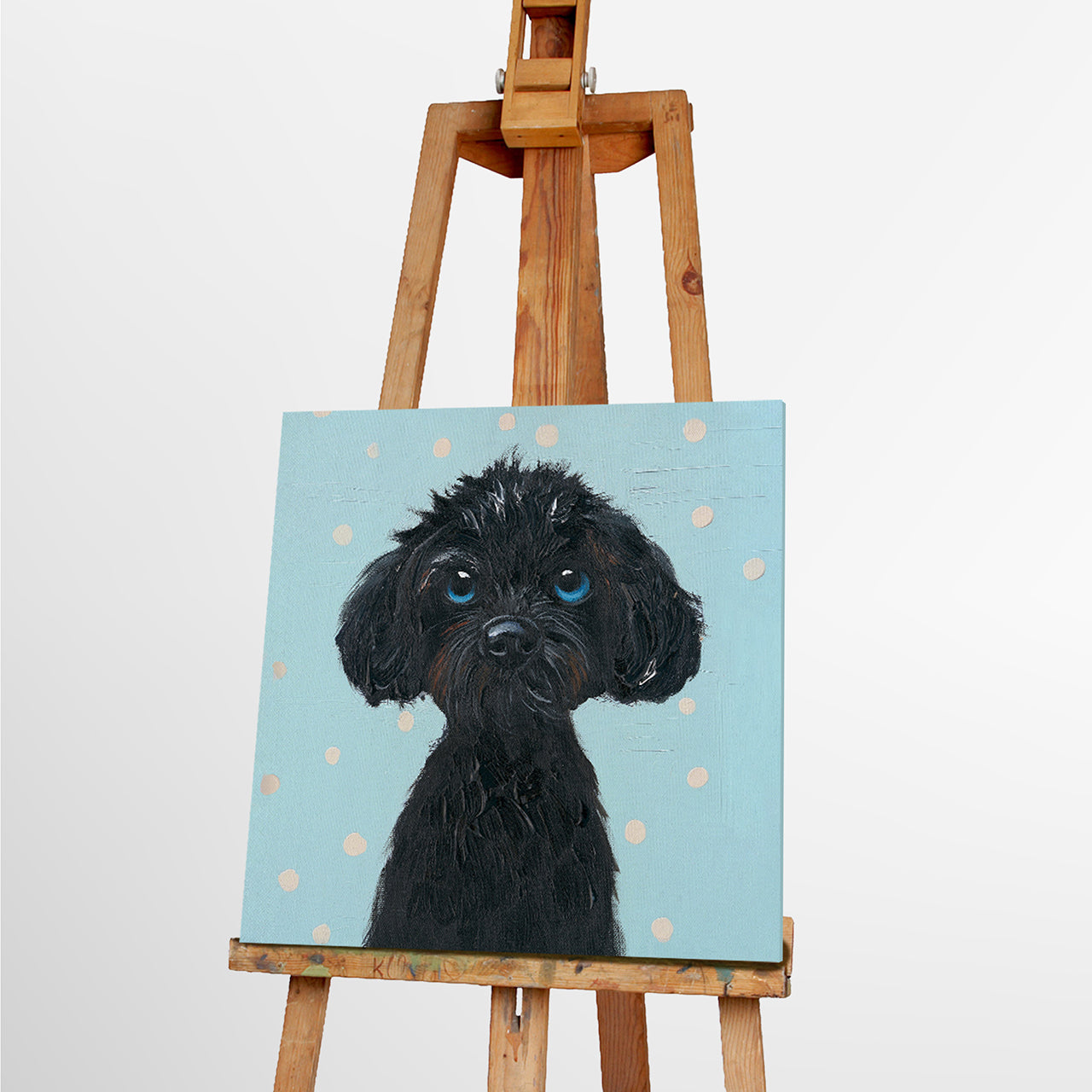 Painting Black Puppy