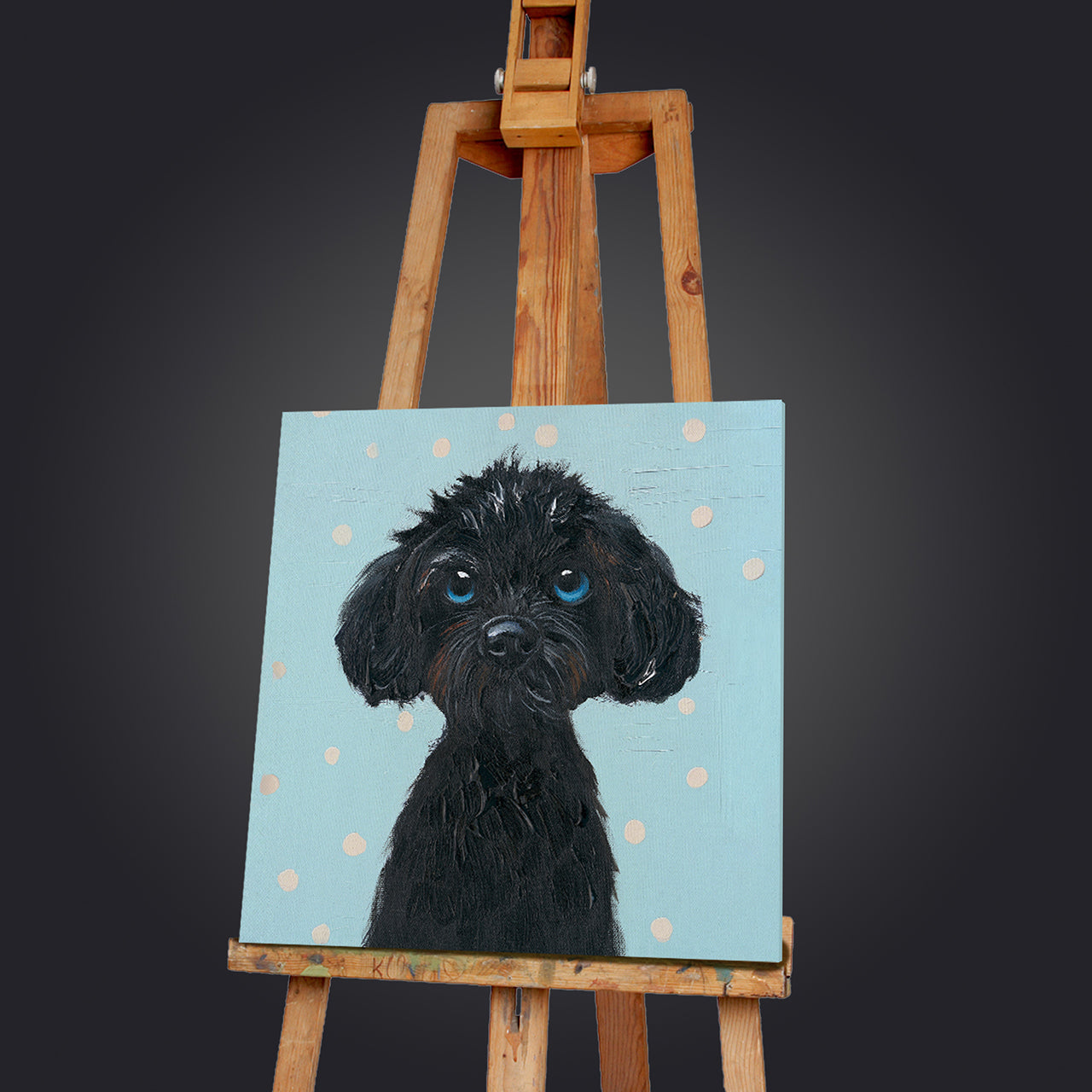 Painting Black Puppy