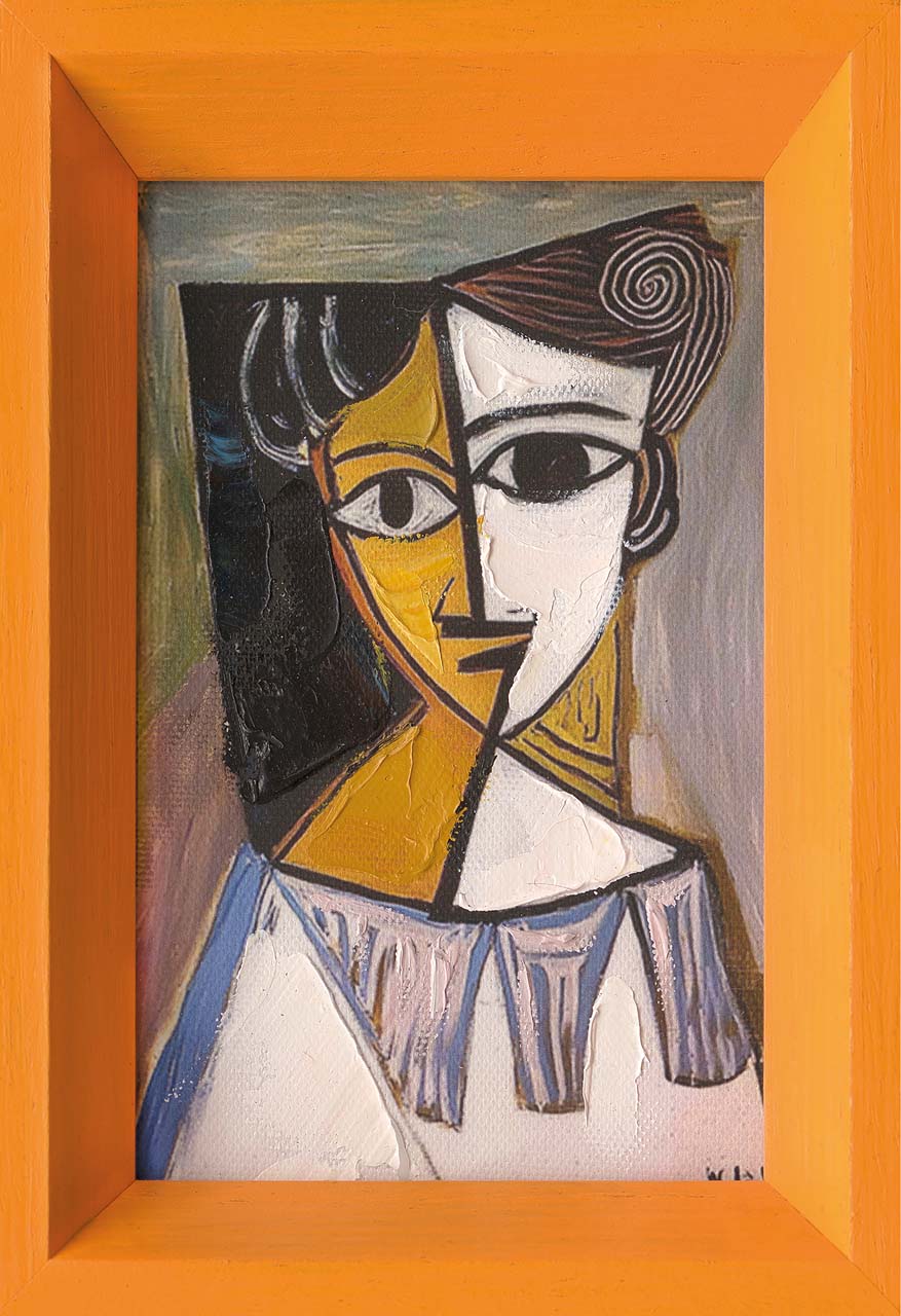 Painting Abstract Golden Woman