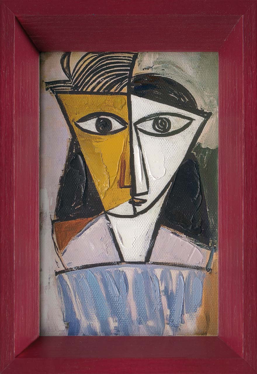 Painting Abstract Blue Woman