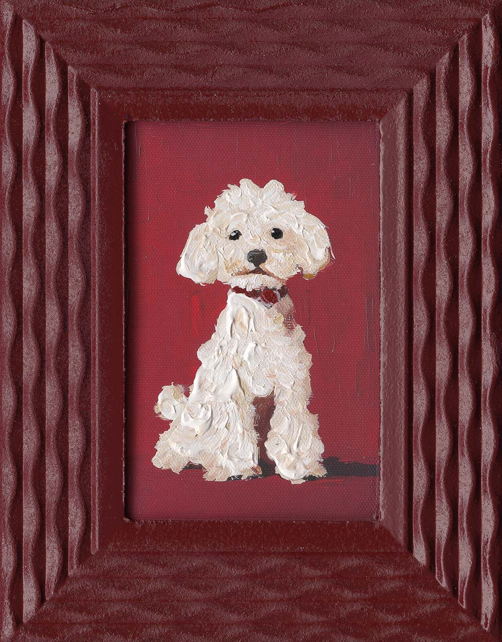 Painting White Dog