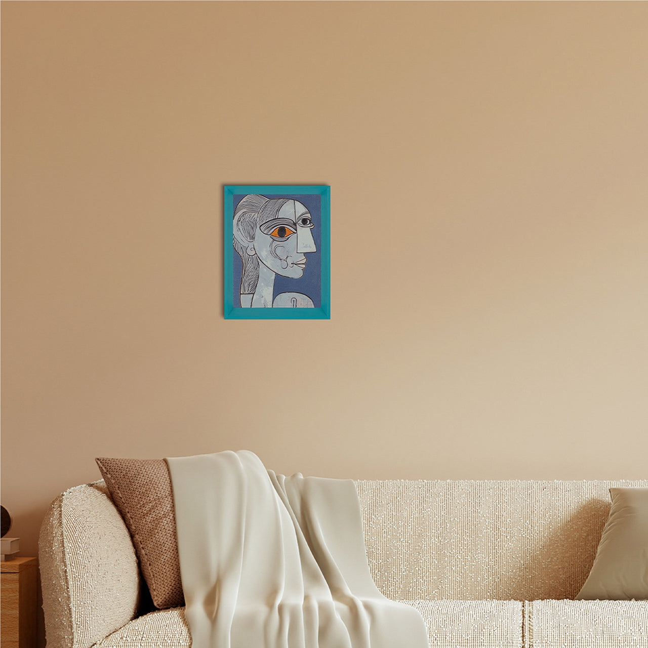 Peinture abstraite Dame bleue