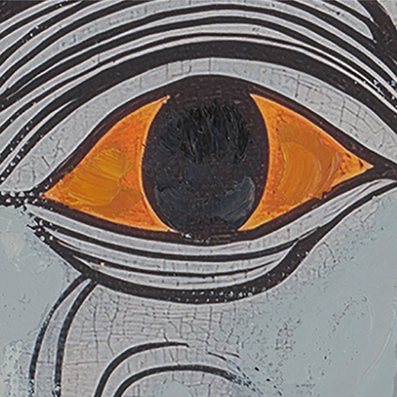 Peinture abstraite Dame bleue