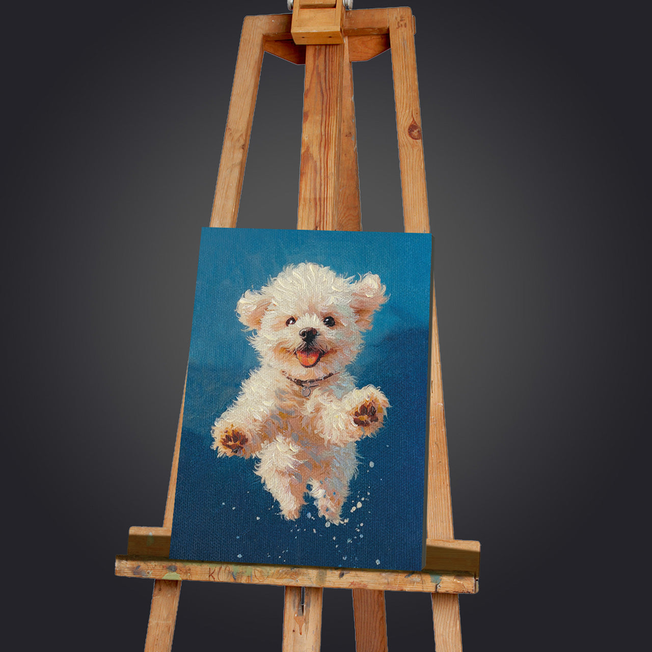 Painting Jumping Fluffy