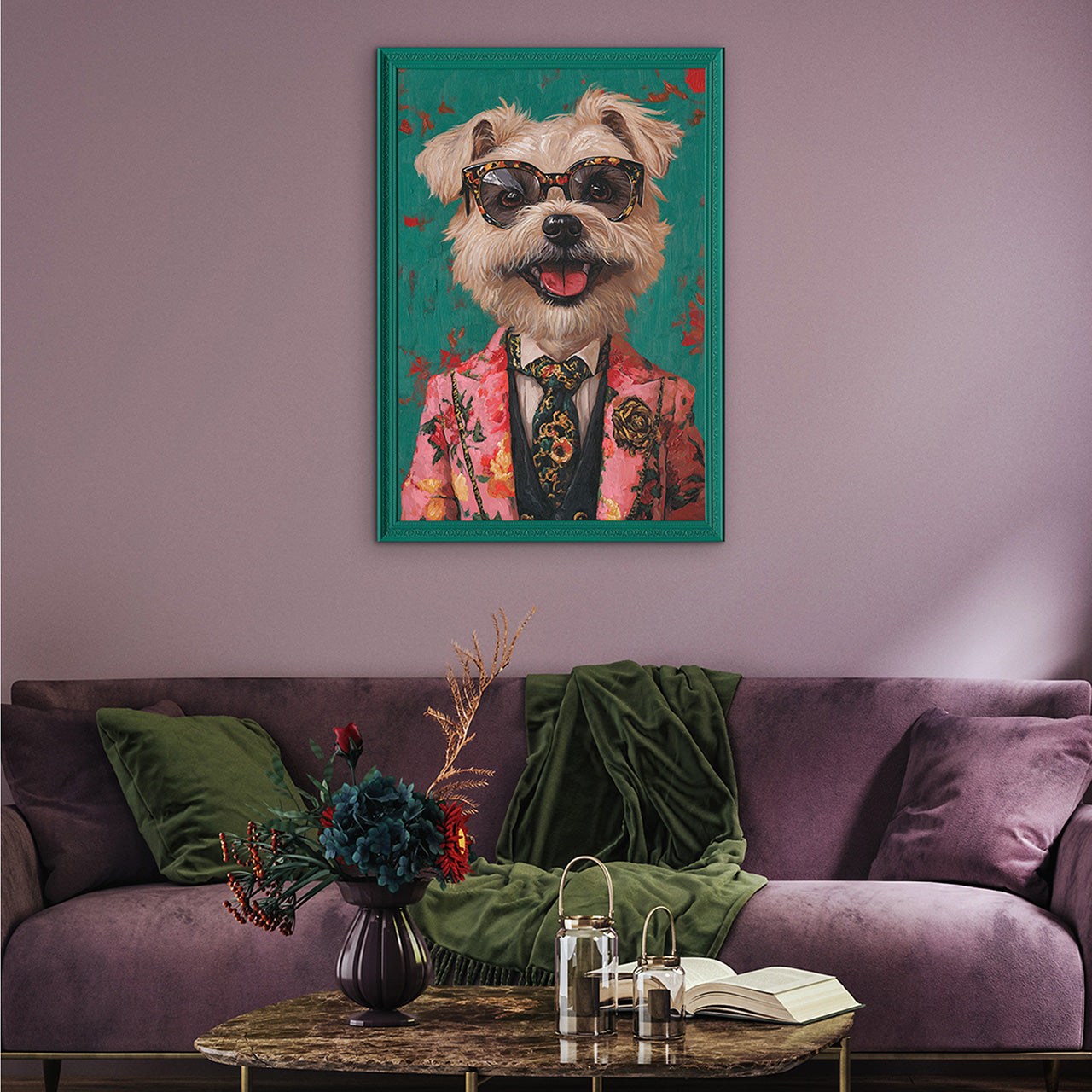 Tableau Flower Dressed Westie
