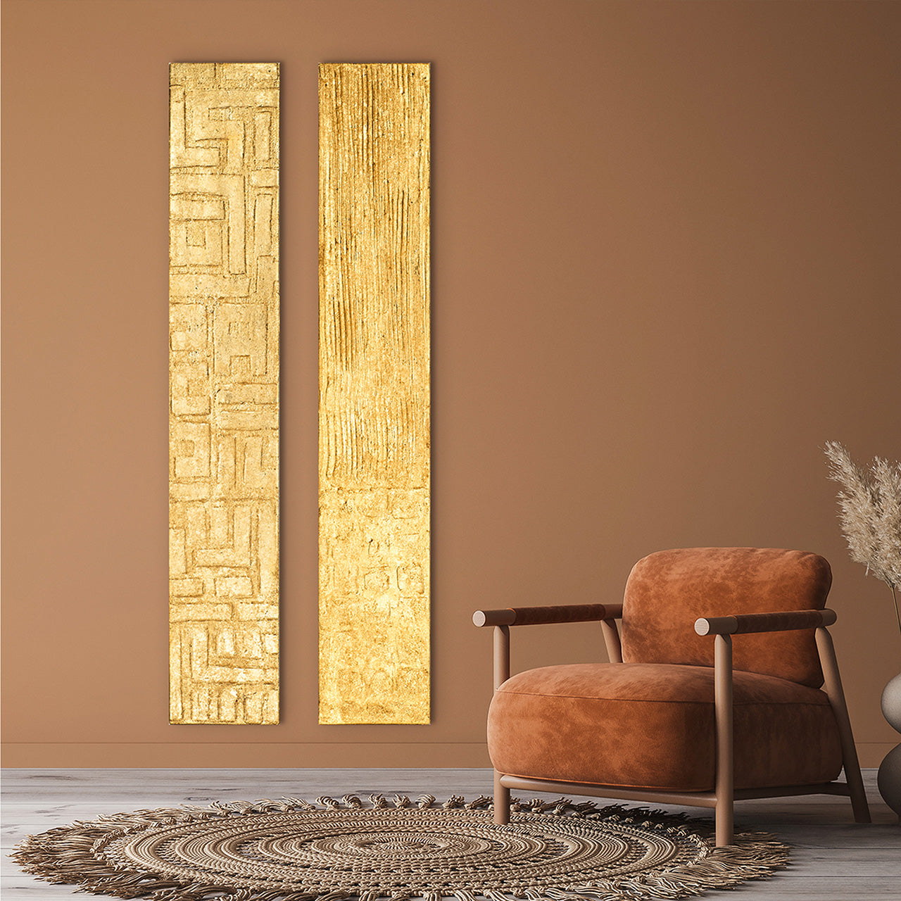 Painting Slim Golden Structure