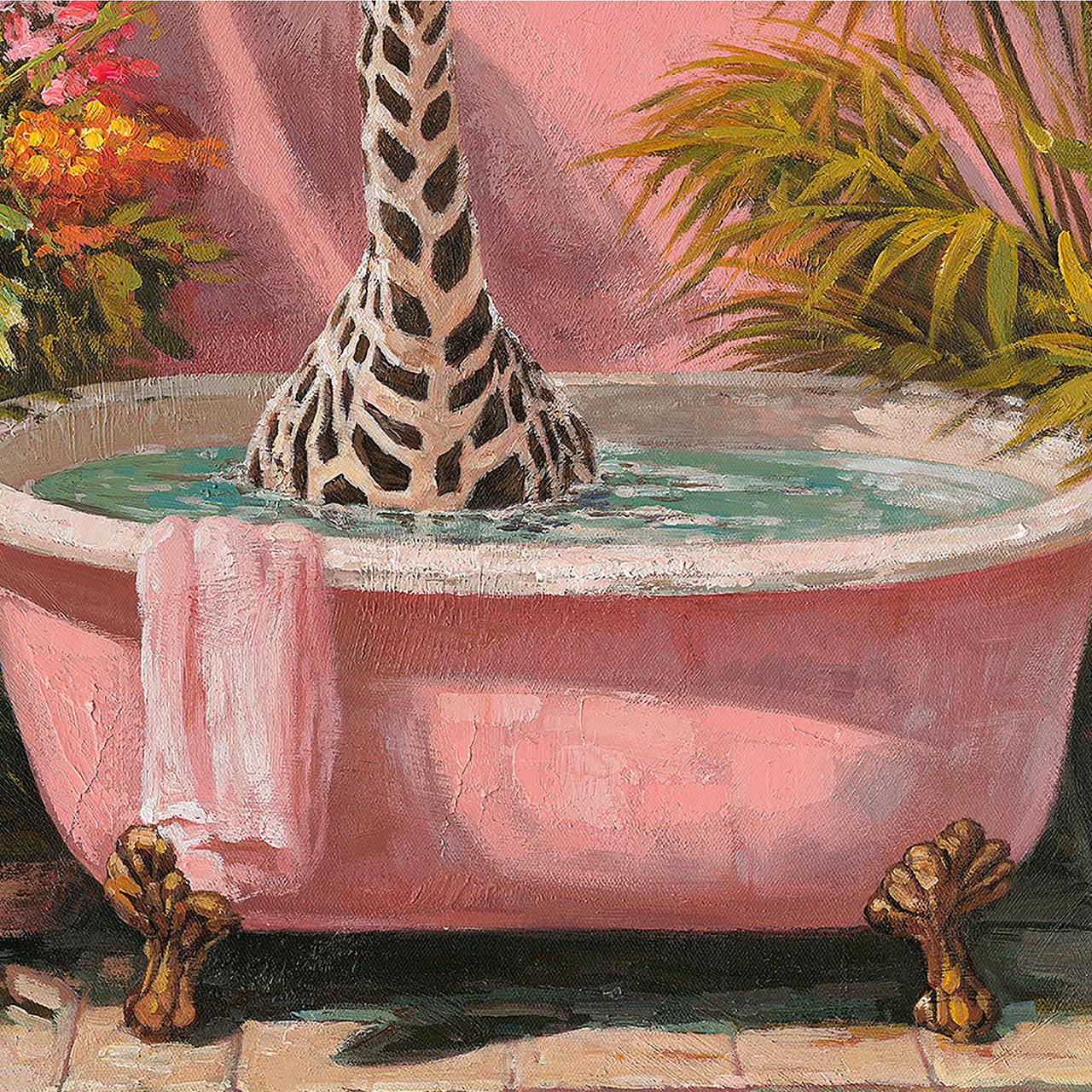 Gemälde Long Neck, Hot Bath