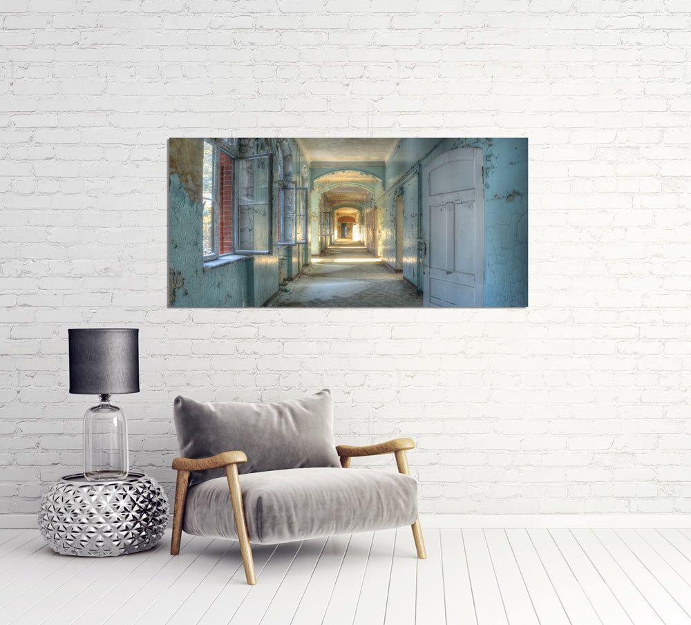 Aluminum picture Lost Place Hallway 1