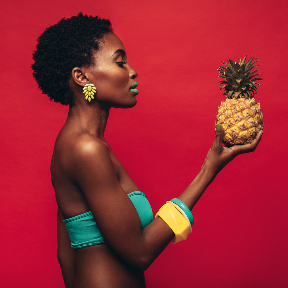 Aluminum picture Beauty with Pineapple