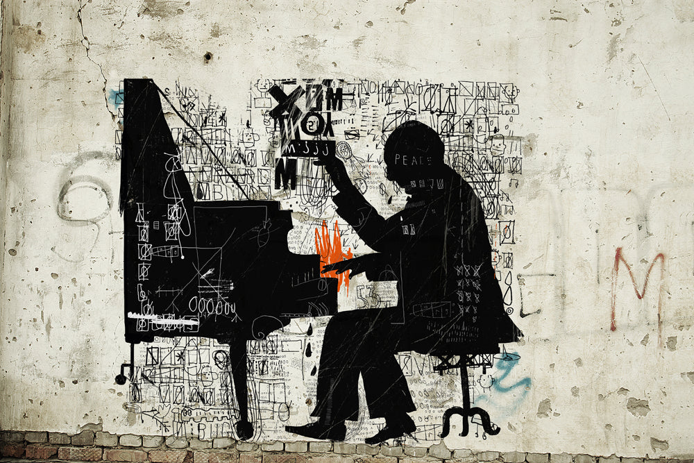 aluminum picture piano player