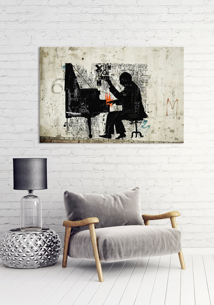 aluminum picture piano player