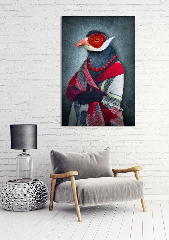 Aluminium picture Well-dressed Pheasant