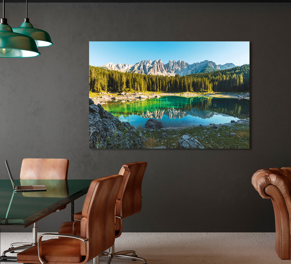 aluminum picture Idyllic mountain lake