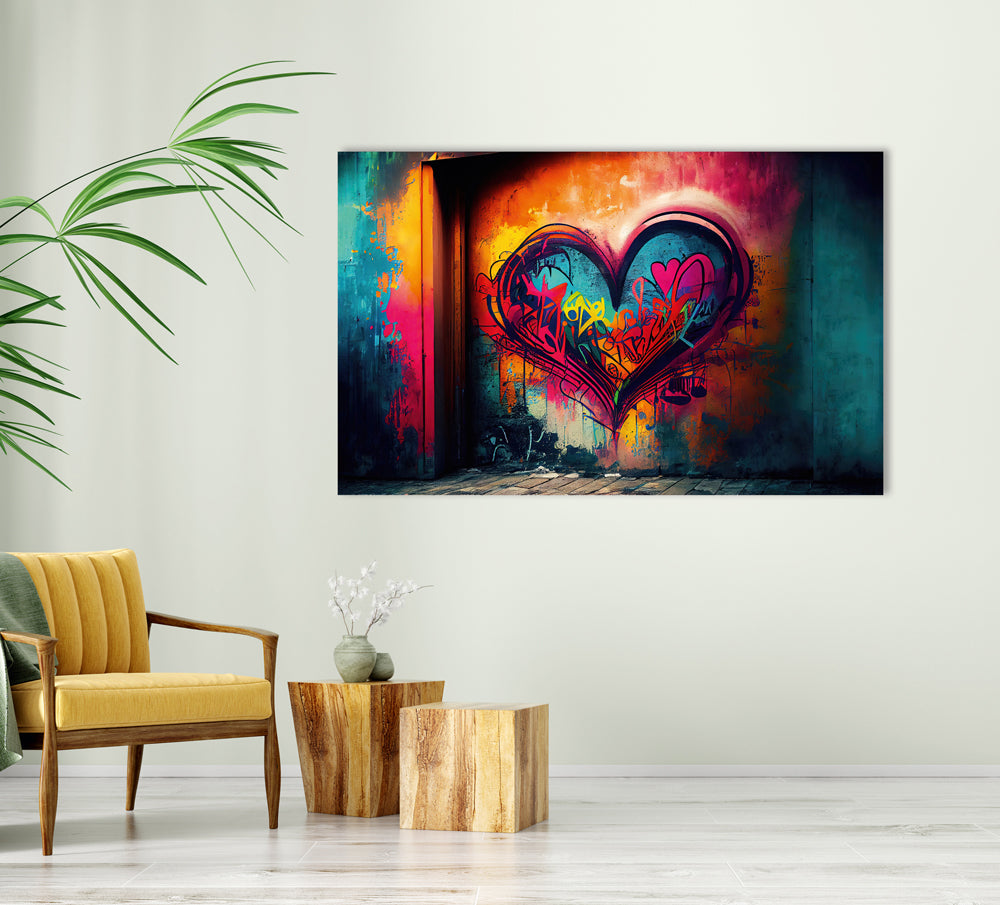 aluminum picture Street Heart