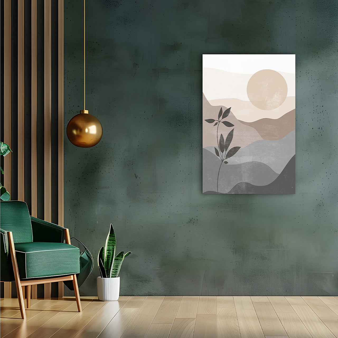 Aluminum picture Nature Sun