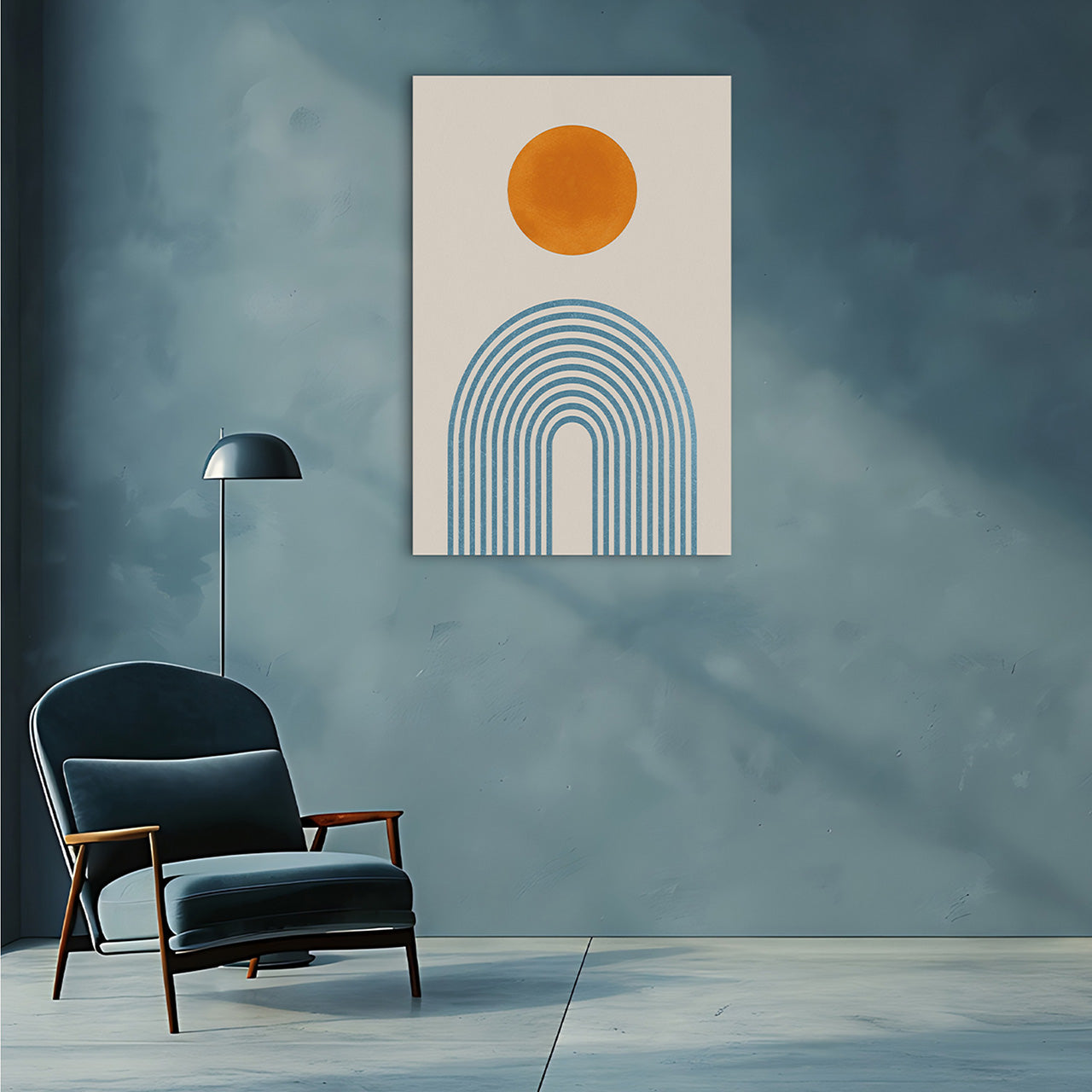 Aluminum picture Orange Dot