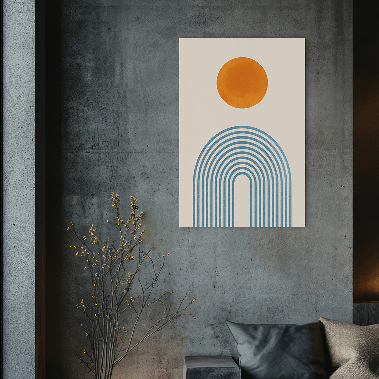 Tableau en aluminium Orange Dot
