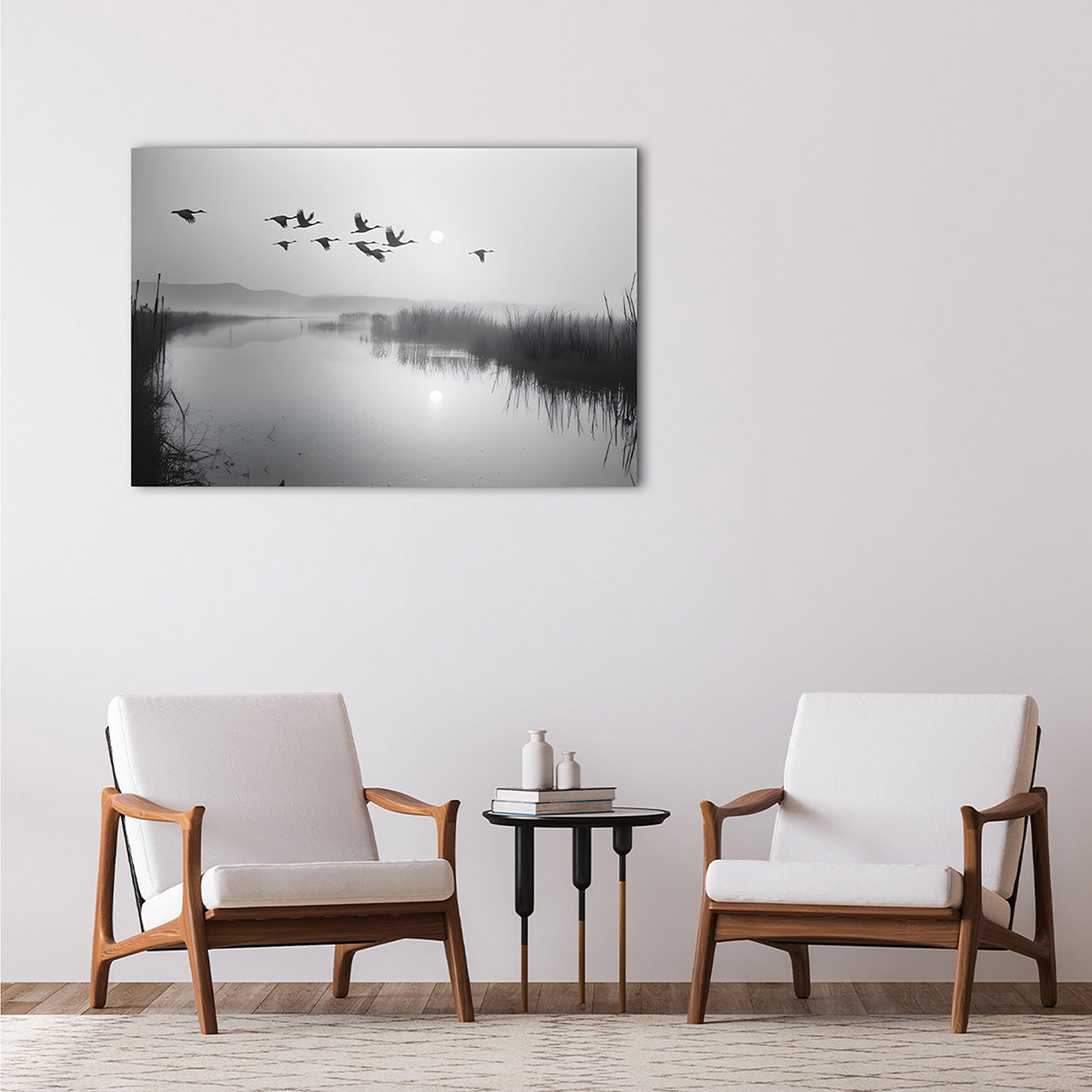 Aluminum picture wild geese