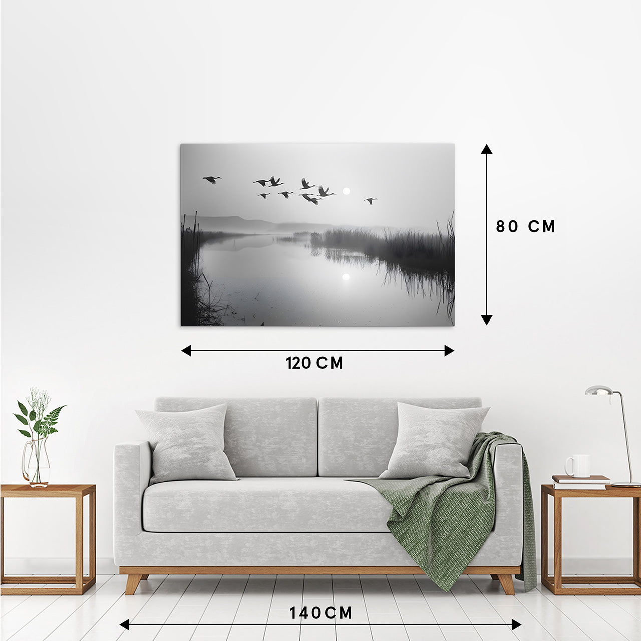Aluminum picture wild geese
