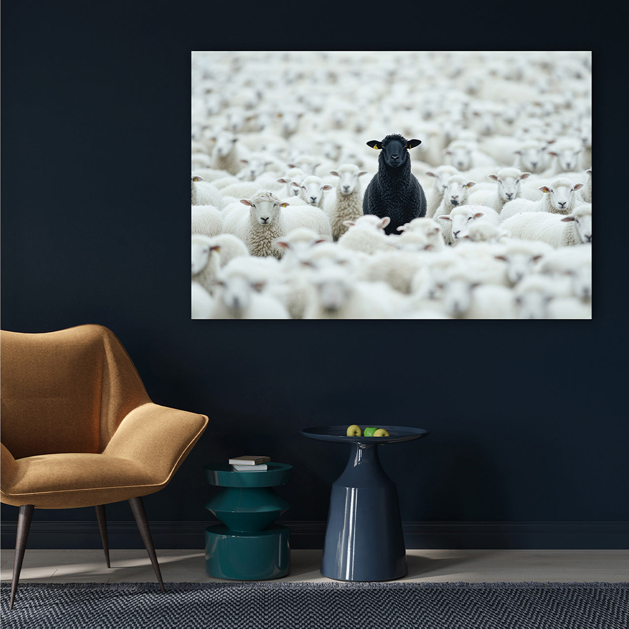 Aluminum picture Black Sheep