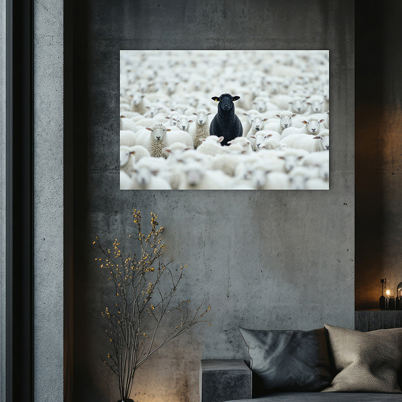 Aluminum picture Black Sheep