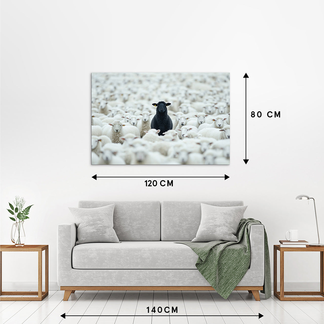 Aluminum picture Black Sheep