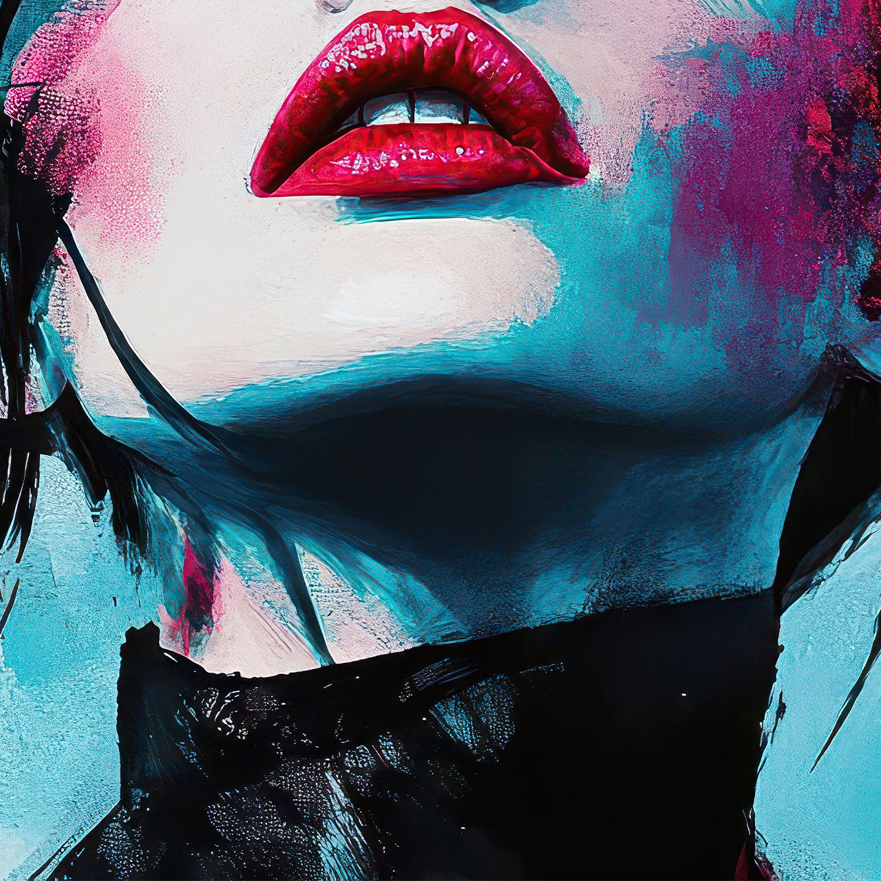 Aluminium dibond « Pink Splashed Diva »