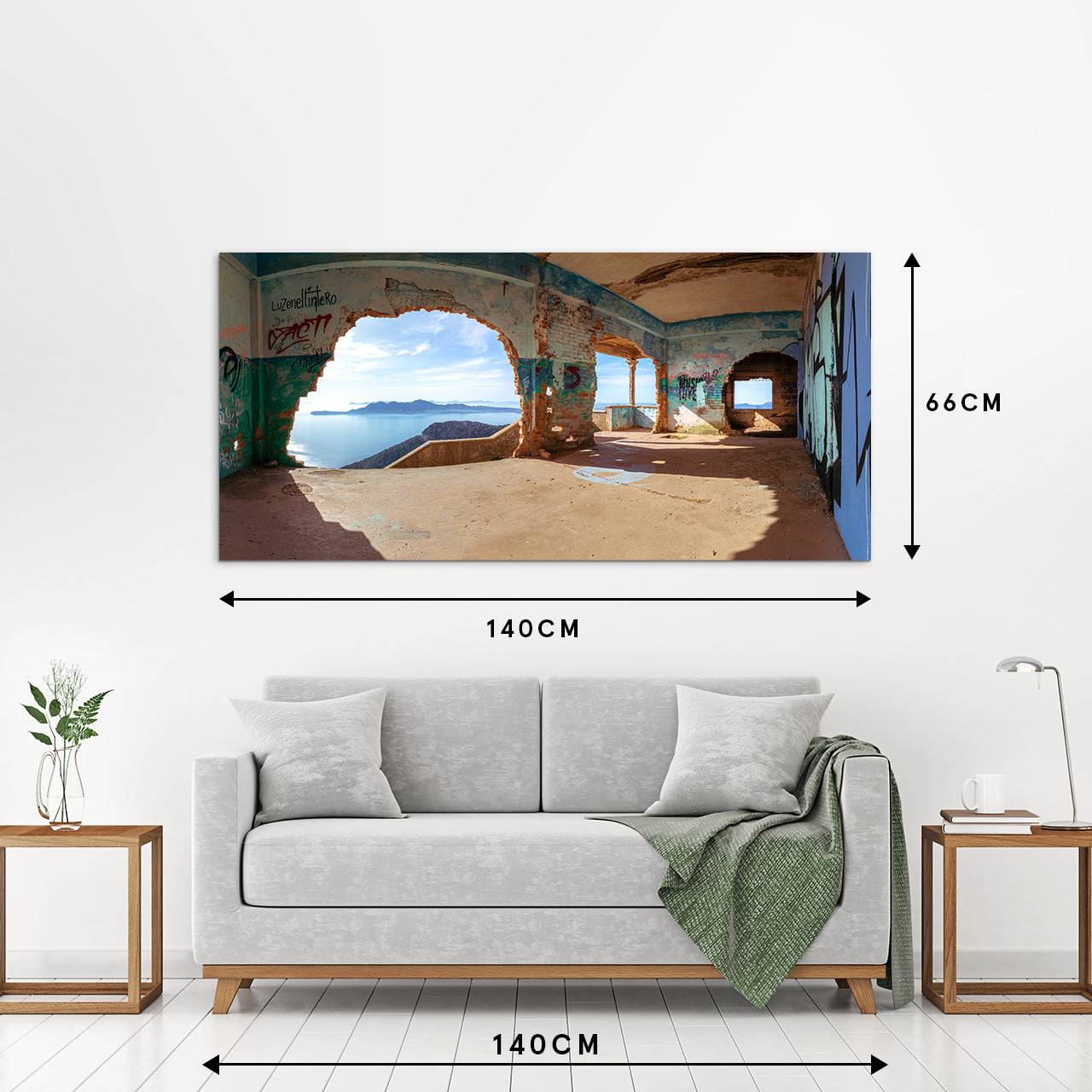 Tableau alu Lieu abandonné en bord de mer