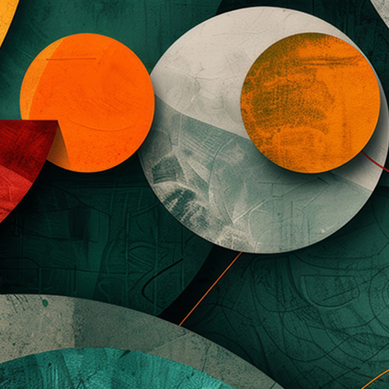 Aluminum Print Autumn Geometry