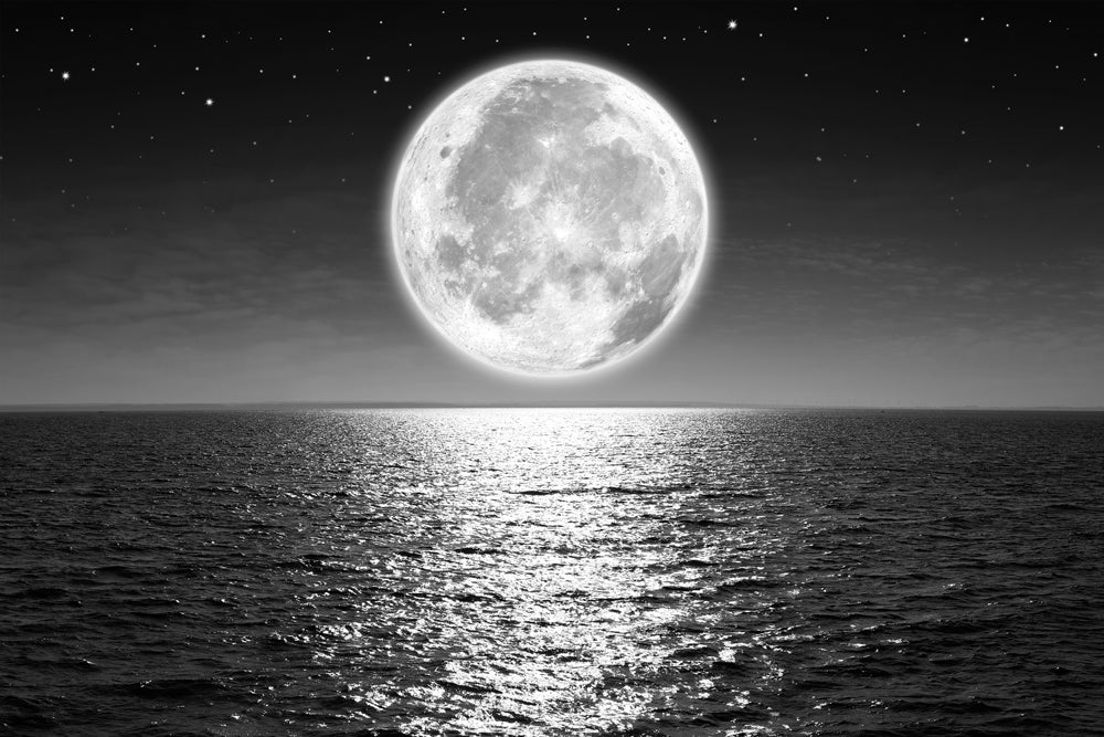 aluminum picture full moon