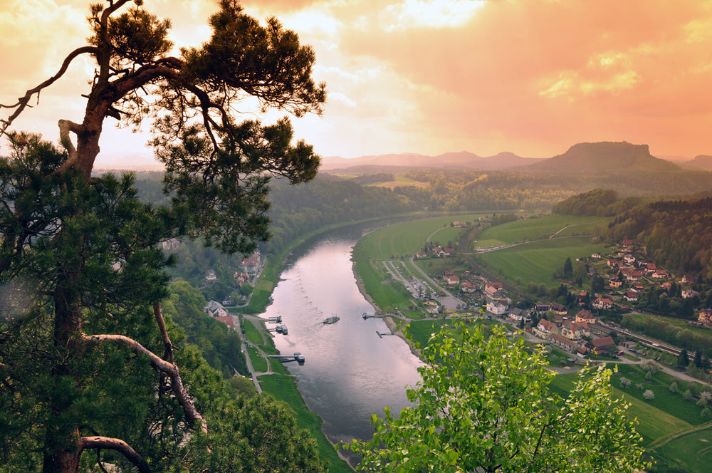 Acoustic image Pro Elbe near Rathen, Elbe Sandstone Mountains