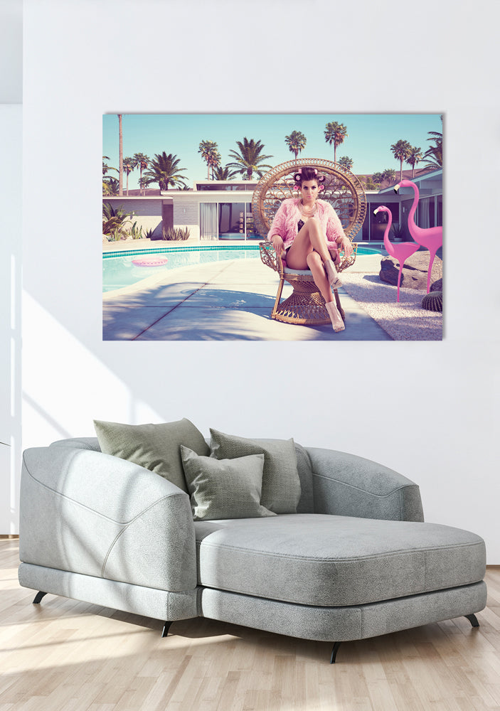 Akustikbild Pro Dame mit Flamingos