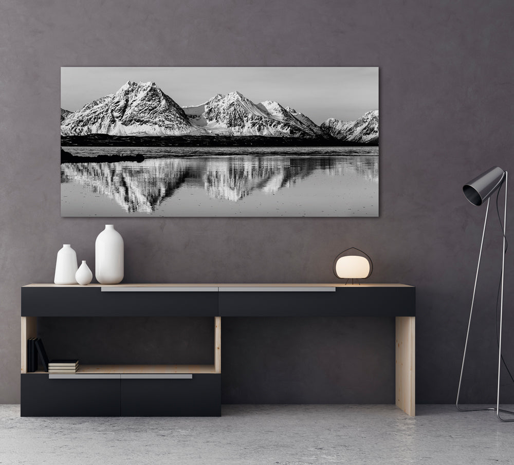 Image acoustique Montagnes d'hiver réfléchissantes