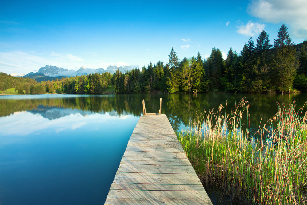 Acoustic image Slim Steg in a mountain lake