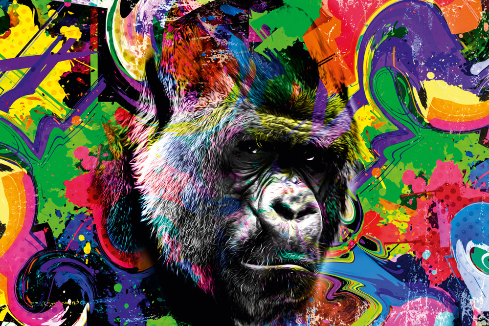 Akustikbild Slim Pop Art Gorilla
