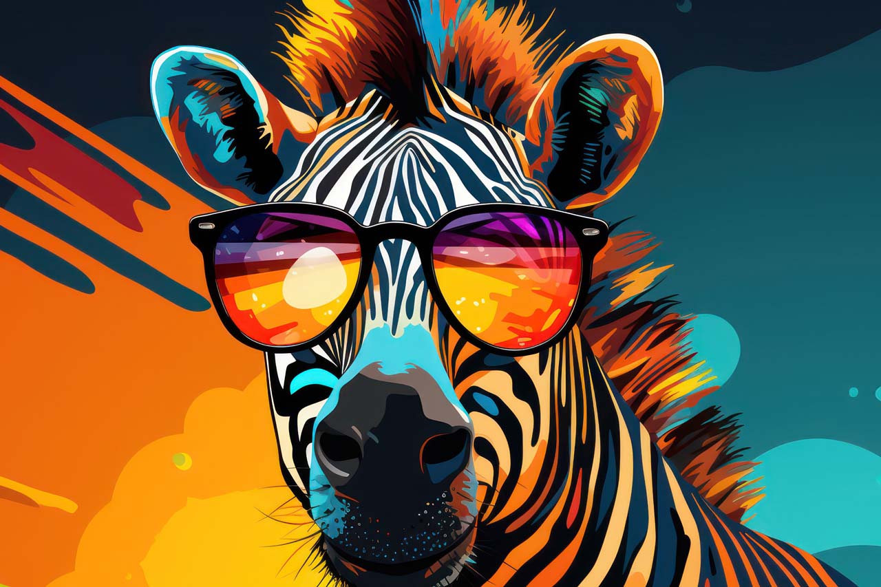Akustikbild Slim Groovy Zebra Stripes
