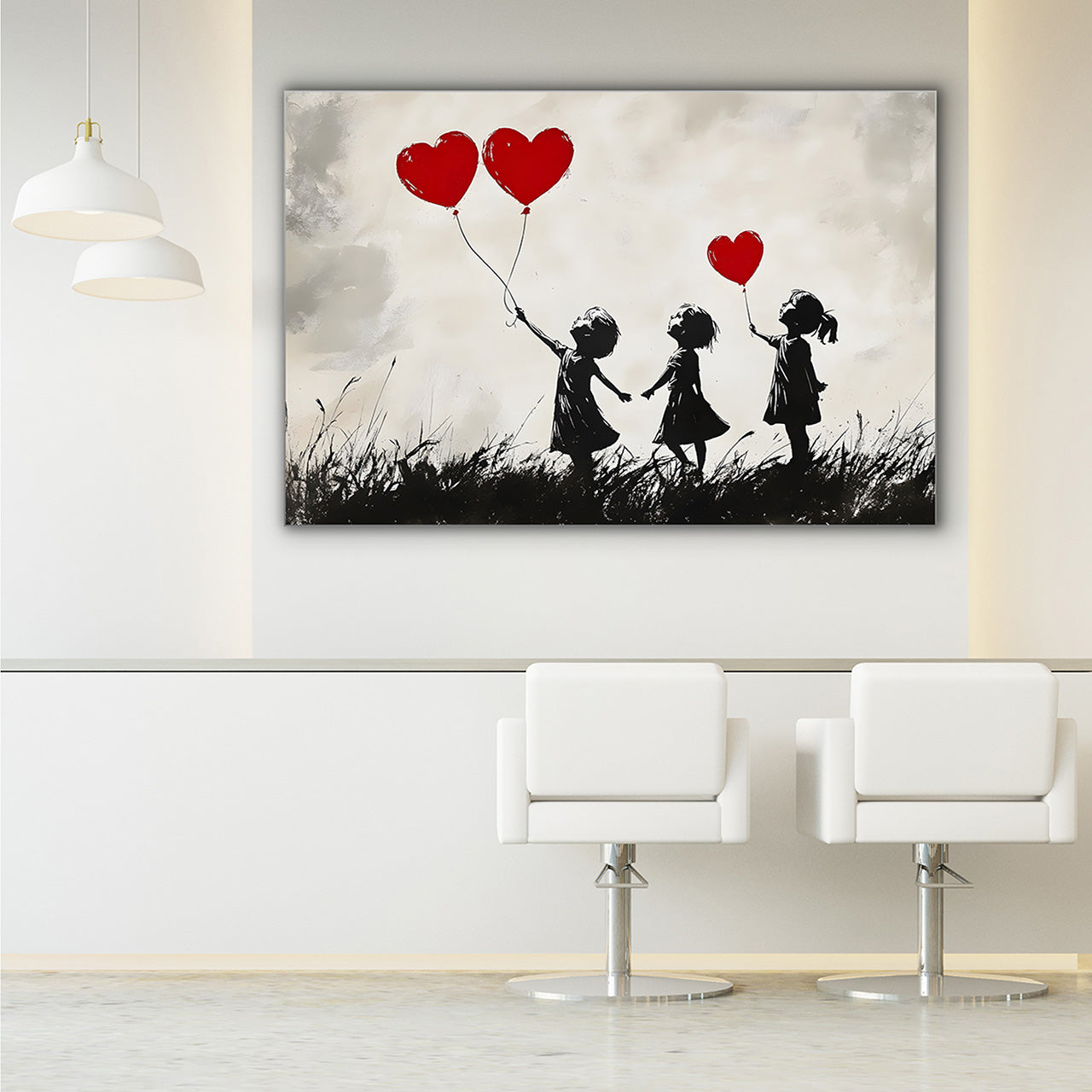 Tableau acoustique Slim Love Balloons