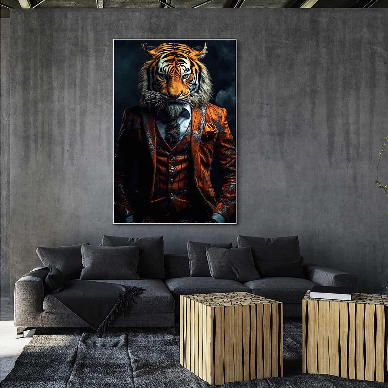 Akustikbild Slim Stylish Tiger