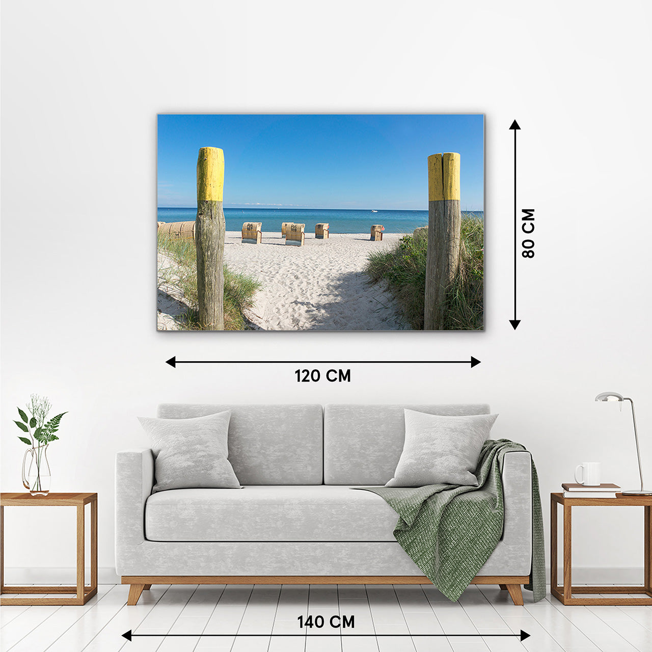 Akustikbild Slim Strandkörbe Meerblick