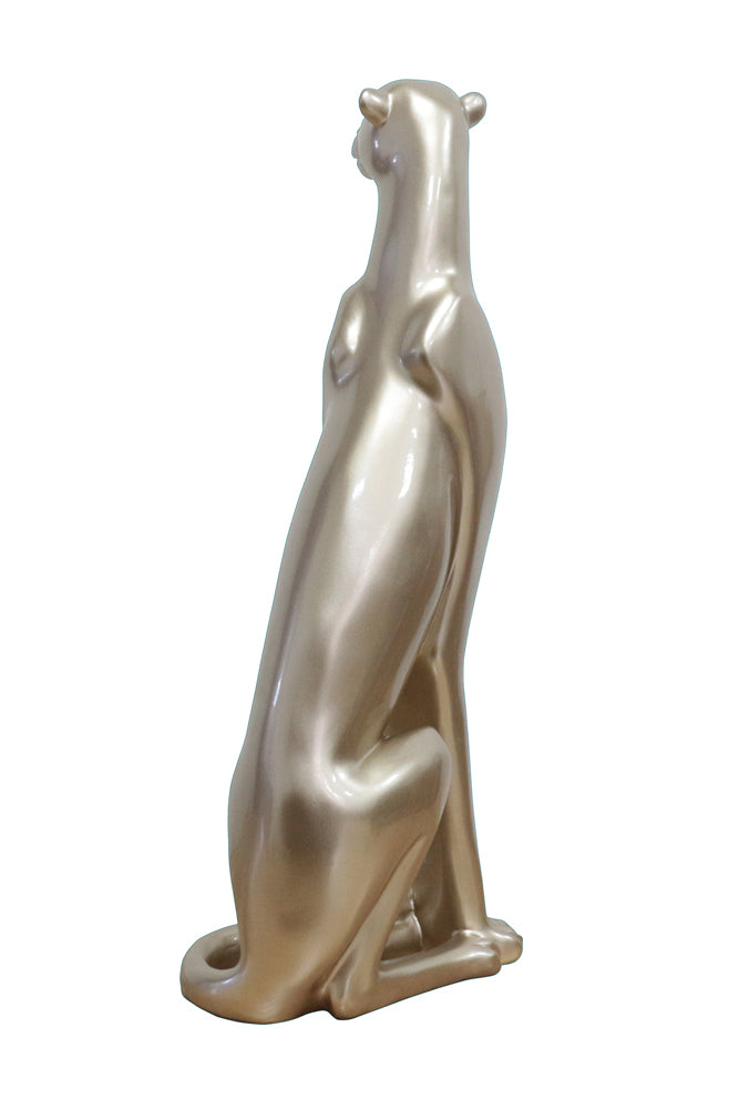 Sculpture Elegant Cheetah Sitting