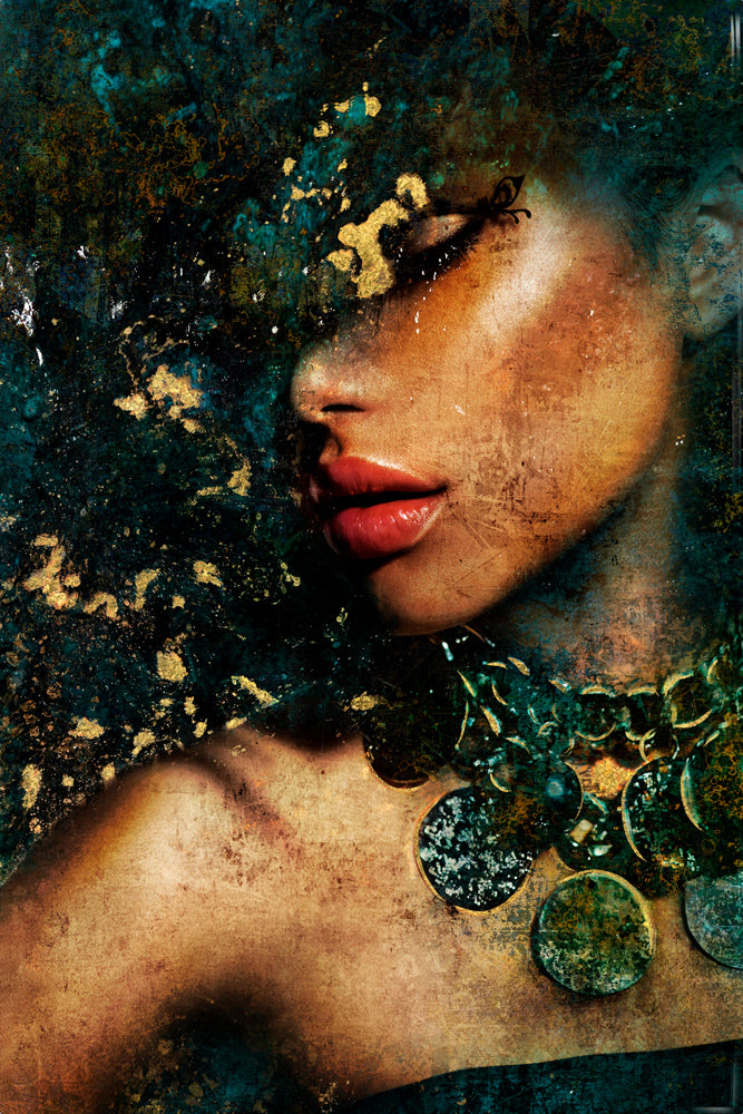 glass picture Beauty in Jade
