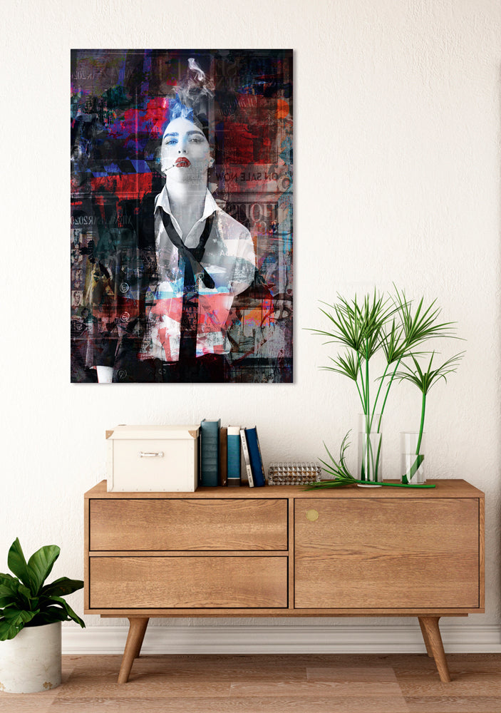 Glass picture street art "Pop icon"