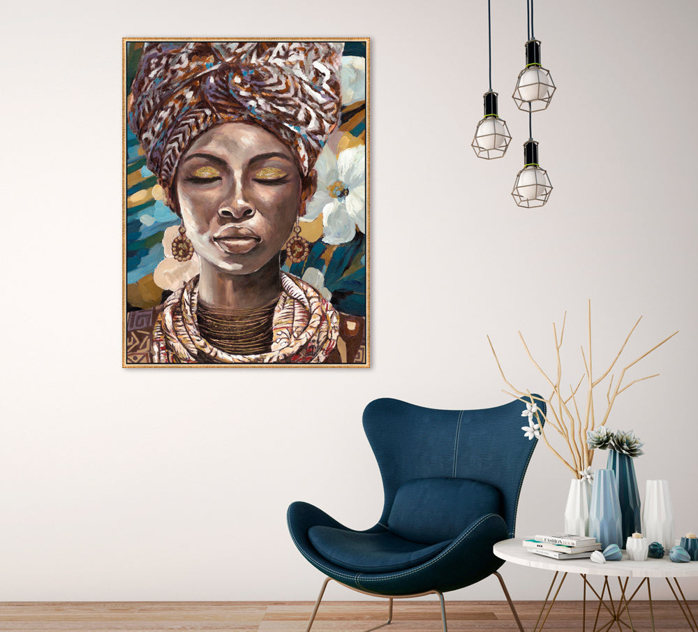 Painting Dreaming Beauty with Flowers
