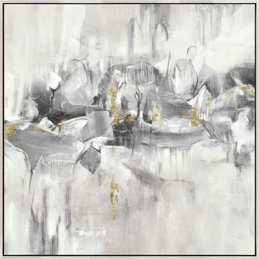 Painting Modern Color Melody in Blue-Gray