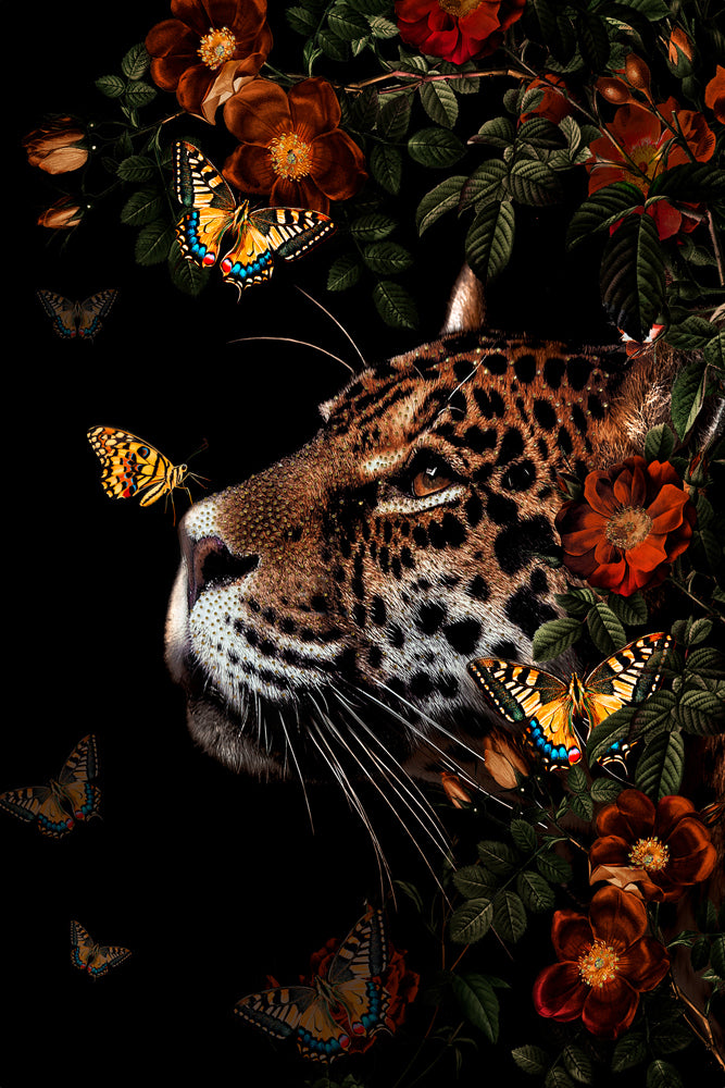 Glass Picture Glittering Leo