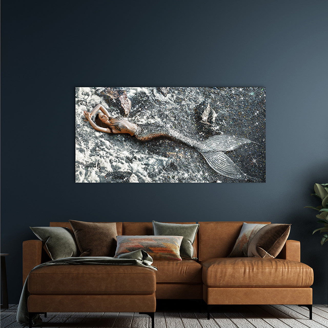 Glass picture mermaid