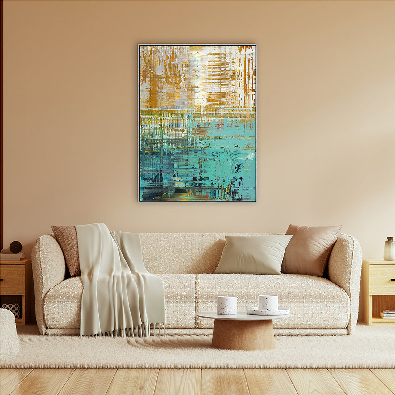 Painting turquoise gold