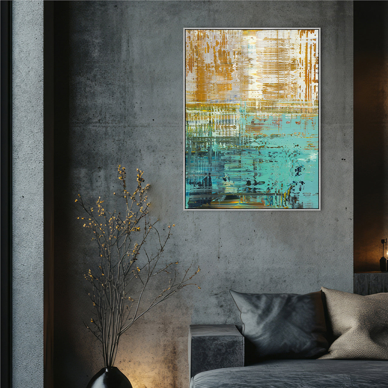 Painting turquoise gold