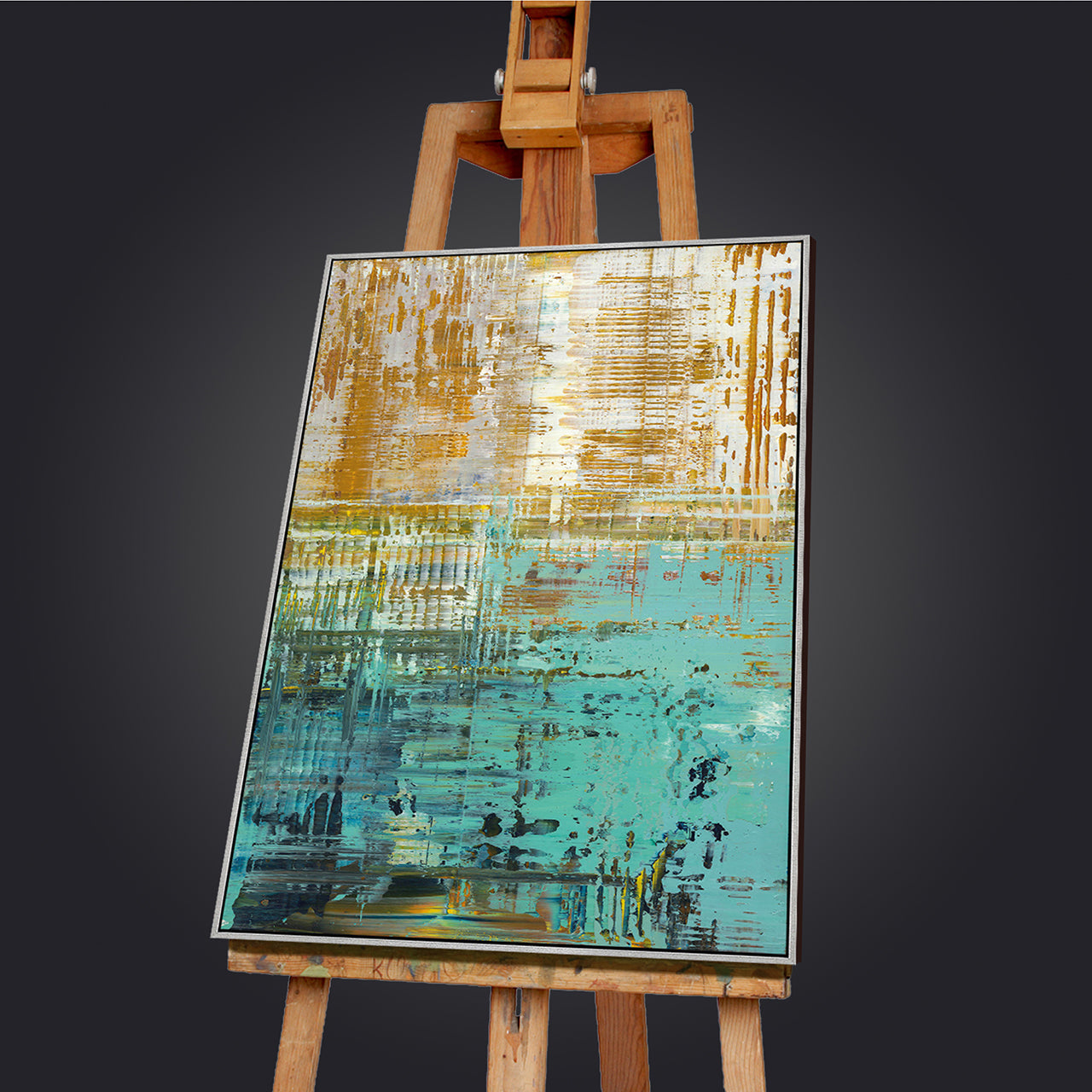 Painting turquoise gold